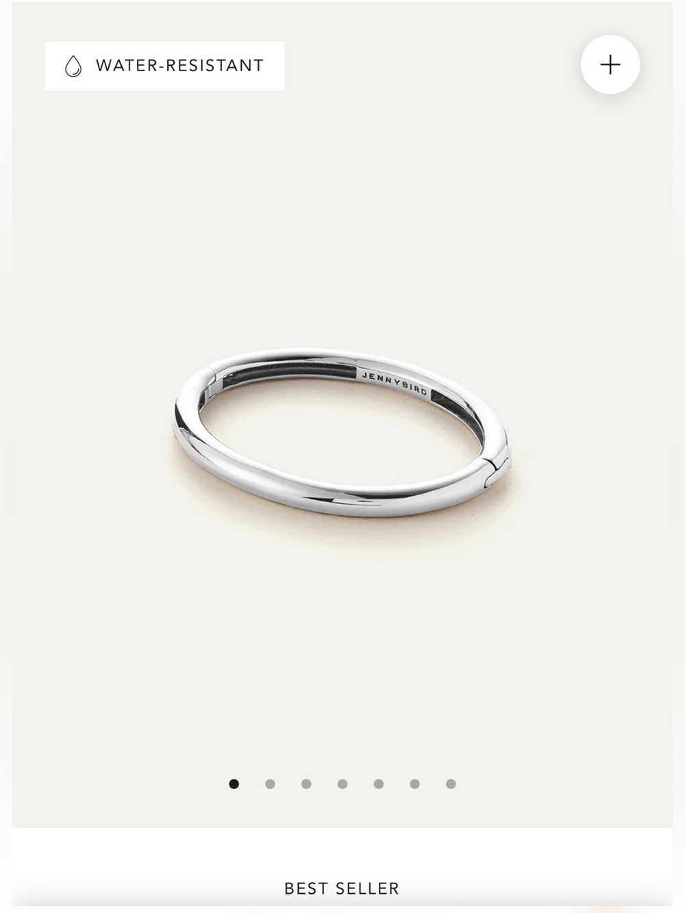 Jenny Bird Silver Gia Bangle Bracelet